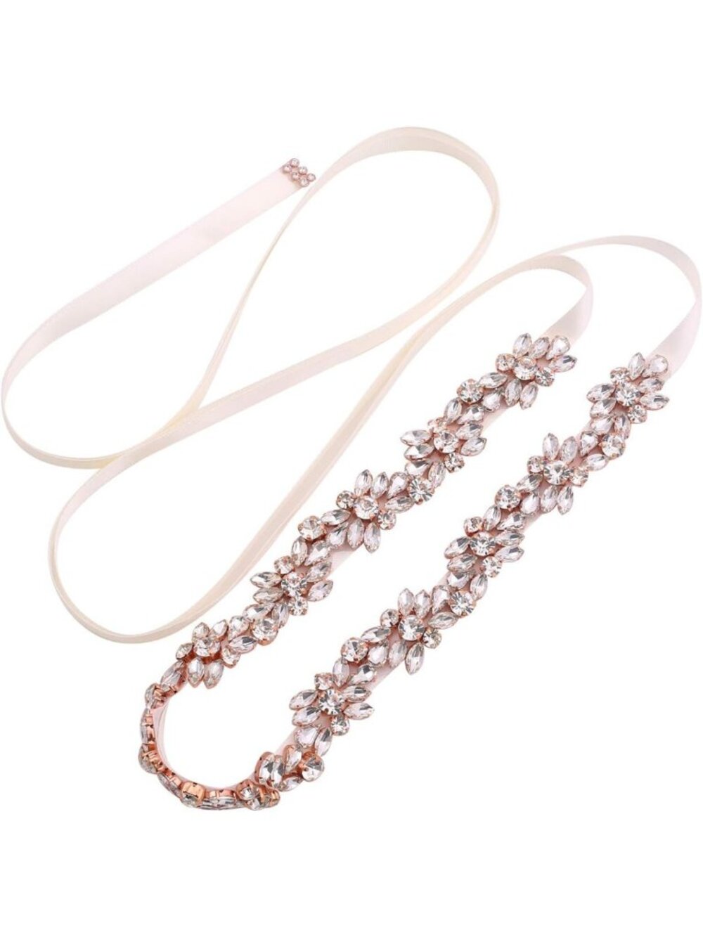 Handmade Crystal Bridal Belt Sash with Rhinestones for Wedding Dresses & Gowns